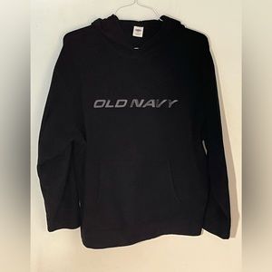 OLD NAVY size XL pullover black hoodie. Full front pocket. EUC.